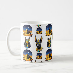 Mug Ancienne Egypte Pyramide Anubis Motif Design