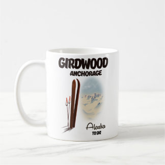 Mug Ancrage de Girdwood Alaska affiche de ski T-Shirt