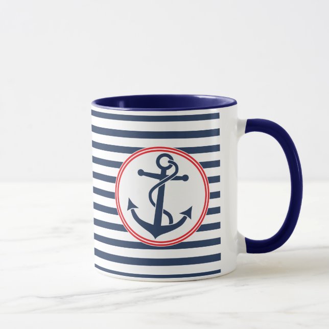 Mug Ancre avec des rayures (Droite)