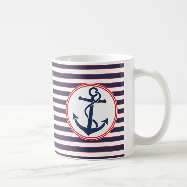Mug Ancre avec des rayures (Droite)