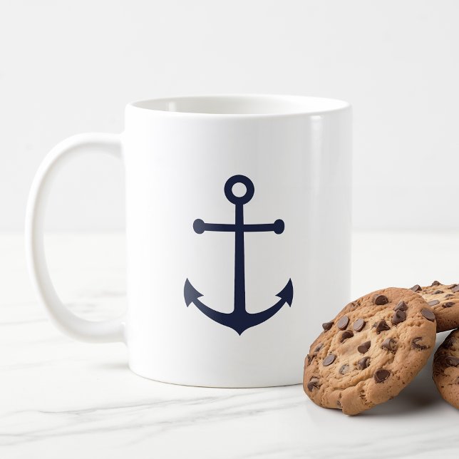 Mug Ancre bleu marine moderne (Créateur téléchargé)