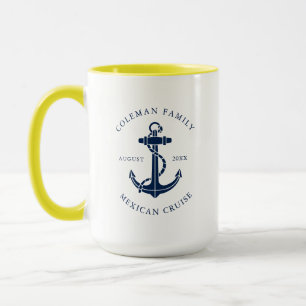 Mug Ancre de bateau de maison de plage de famille pers