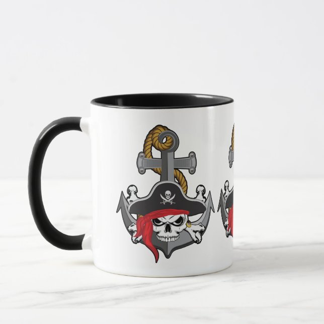 Mug Ancre du crâne pirate (Gauche)