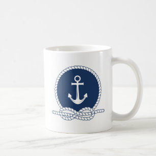 Mug Ancre et corde élégantes