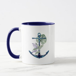 Mug Ancre et Tropical Plantes Mer Vie Tropicale