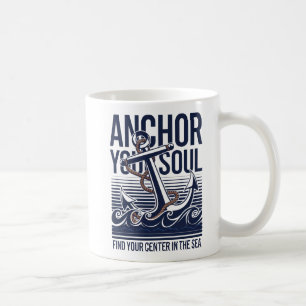 Mug Ancre Votre âme Nautique Océan Design