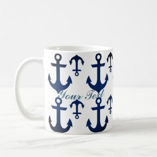 Mug Ancres Ahoy Nautical
