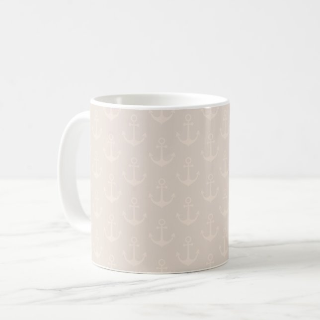 Mug Ancres Tonales sur Beige (Devant gauche)