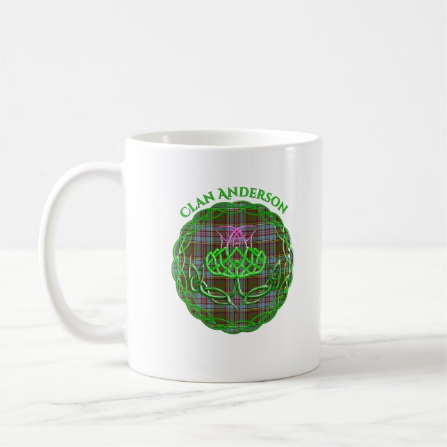 Mug Anderson Tartan Celtic Thistle écossais (Gauche)