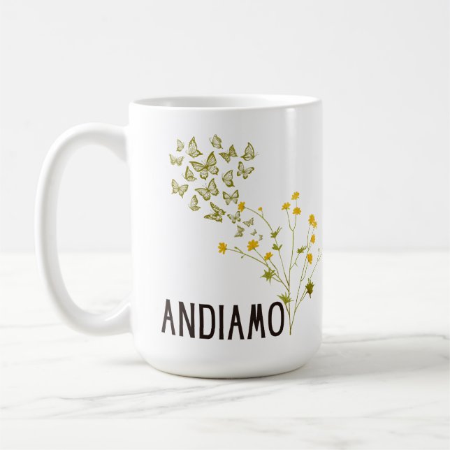 Mug Andiamo (avec Boutons et Papillons) (Gauche)