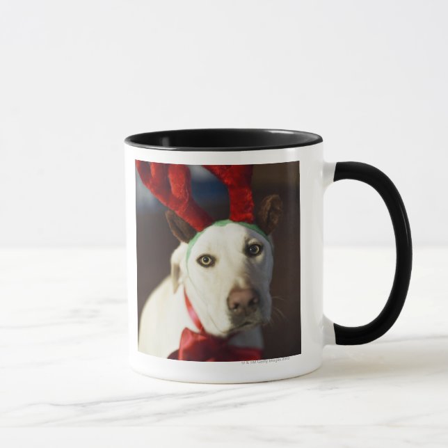 Mug Andouillers de port de renne de chien (Droite)