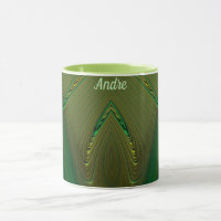 ANDRE ~ Zany 3D Fractal ~ Gold Green
