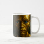 Mug Androïde beaux yeux bleus<br><div class="desc">Ce mug androïde doré réaliste est idéal pour les fans de robots humanoïdes, de design futuriste et de scènes inspirées de la science-fiction. Le visuel montre un robot au visage doré texturé, avec des yeux bleus perçants et un style hyper détaillé, proche d’une image 3D. Ce mug attire l’attention par...</div>