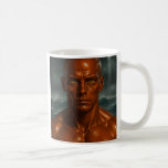 Mug Androïde mer déchaînée<br><div class="desc">Plongez dans un univers de puissance et de mystère avec ce mug androïde mer déchaînée, mettant en scène un androïde ultra réaliste au visage métallique ciselé, surgissant devant une mer tourmentée et dramatique. Son regard perçant, son expression déterminée et les reflets or sombres de sa peau artificielle créent une atmosphère...</div>