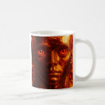 Mug Androïde yeux rouges<br><div class="desc">Ce mug robot feu regard rouge est fait pour celles et ceux qui aiment les designs forts et mystérieux. Le visage du robot enflammé, avec ses yeux rouges intenses, semble sortir tout droit d’un univers de science-fiction sombre et stylisé. Son style futuriste et flamboyant attire tout de suite l’œil. Idéal...</div>