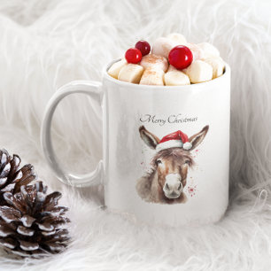 Mug Âne de Noël Café Humour de campagne