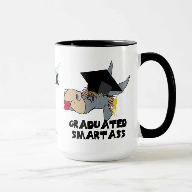 Mug Âne drôle d'obtention du diplôme utilisant la (Droite)