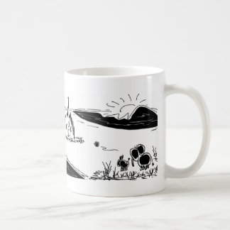 Mug âne et éléphant avec l'insecte et la cathédrale