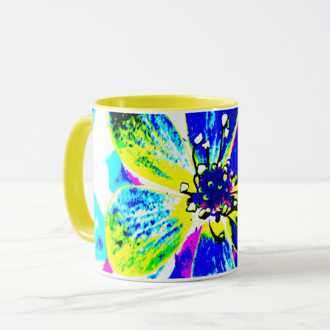 Mug anémone bleu (Devant gauche)