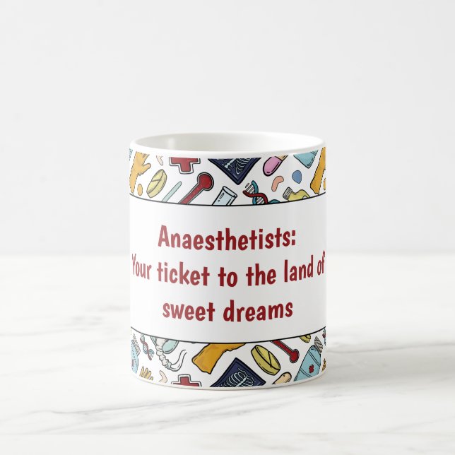 Mug Anesthésiste médecine pun docteur cadeau motif (Centre)