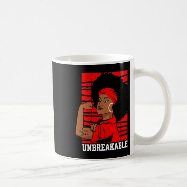 Mug Aneurysme Indestructible Noir Femmes Sensibilisati (Droite)
