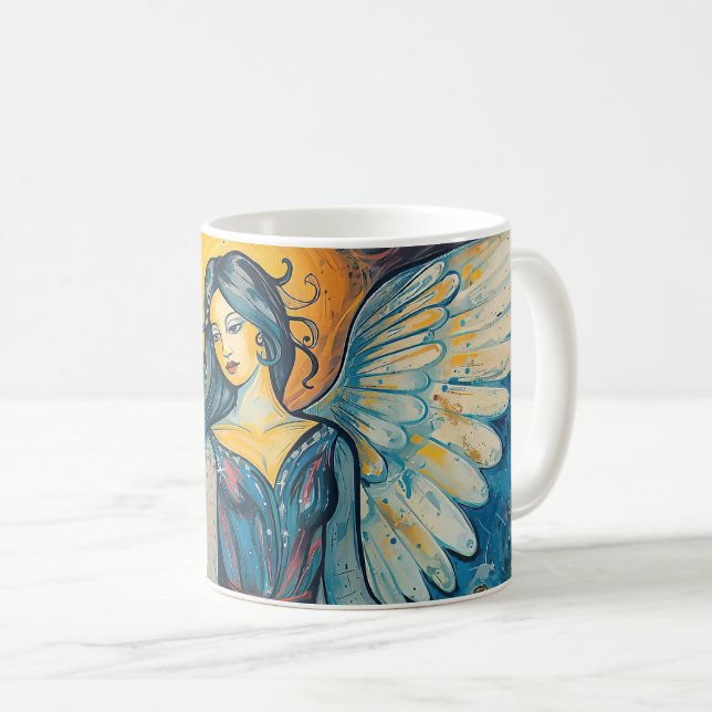 Mug Ange Abstrait  (Devant droit)