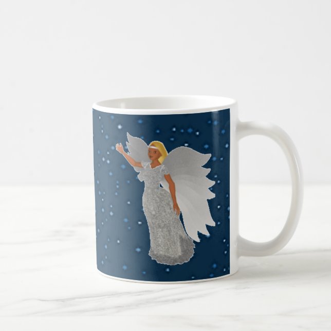 Mug Ange argenté de Noël (Droite)