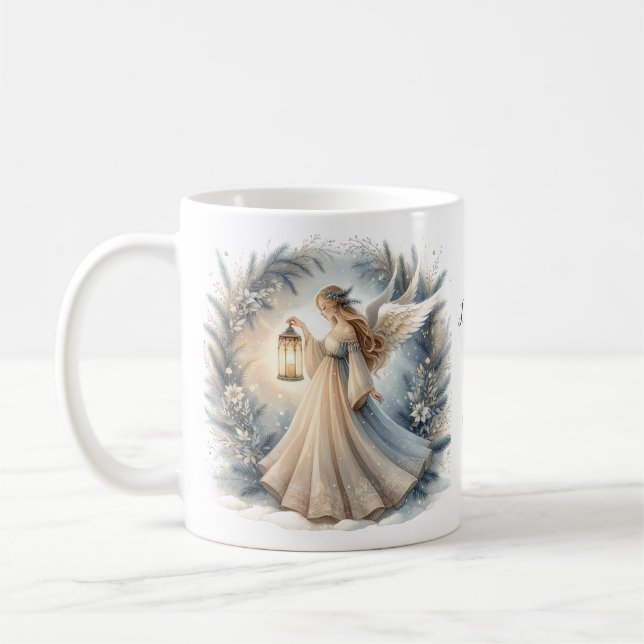 Mug Ange céleste d'hiver Lanterne de paix (Gauche)