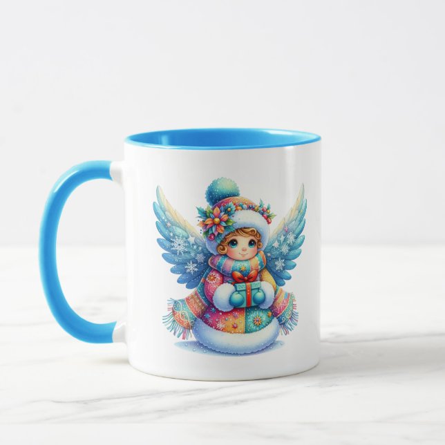 Mug Ange de neige de Noël (Gauche)