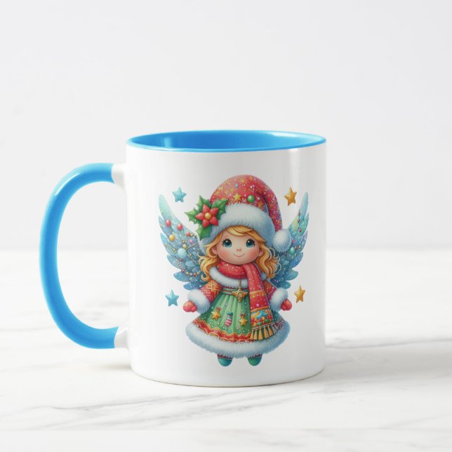 Mug Ange de neige de Noël (Gauche)