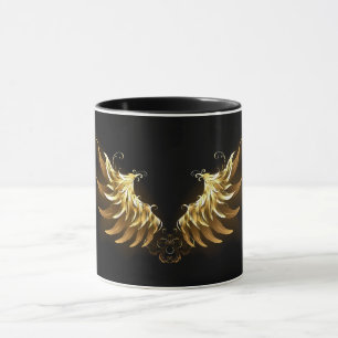 Mug Ange d'or sur arrière - plan noir