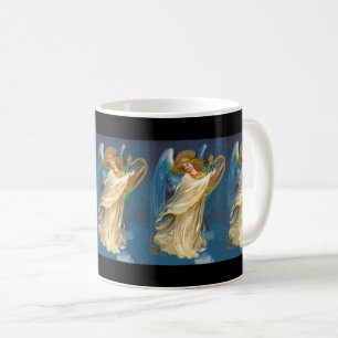 Mug Ange jouant de la musique sur une harpe