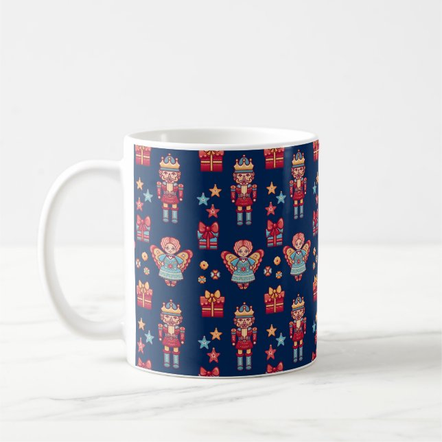 Mug Ange Rétro de Noël (Gauche)