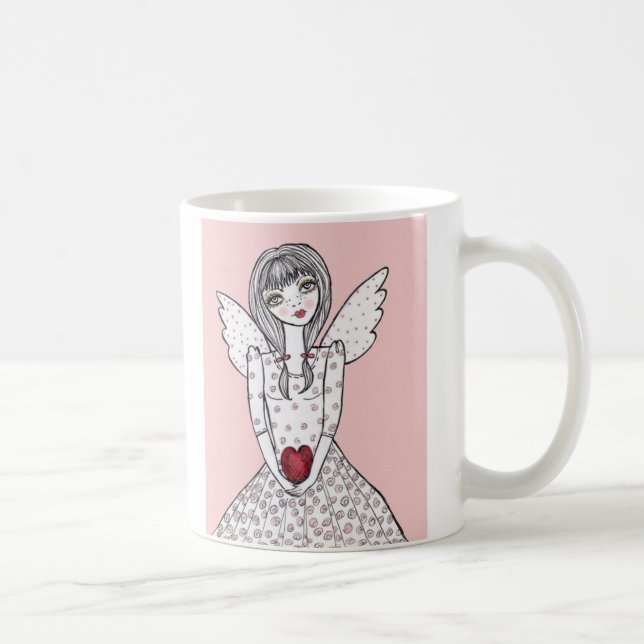 Mug ange rose (Droite)