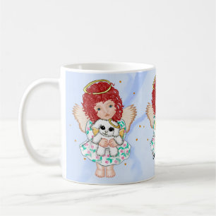 Mug Ange tenant un chien