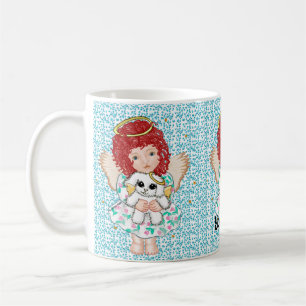 Mug Ange tenant un chien