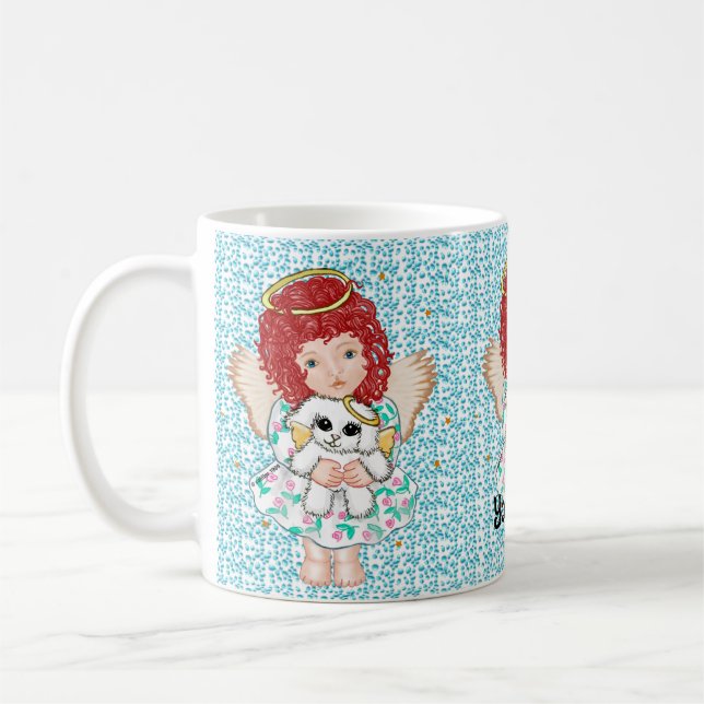 Mug Ange tenant un chien (Gauche)