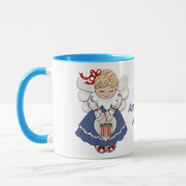 Mug Angel américain avec texte (Gauche)