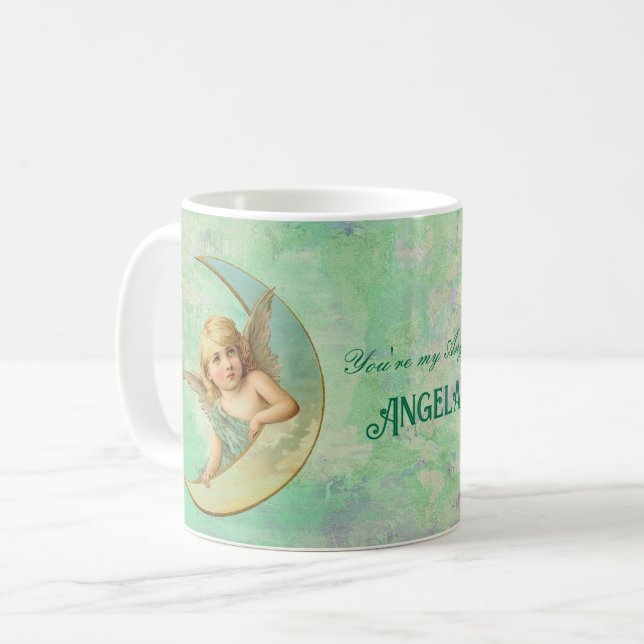 Mug Angel céleste Vert personnalisé (Devant gauche)