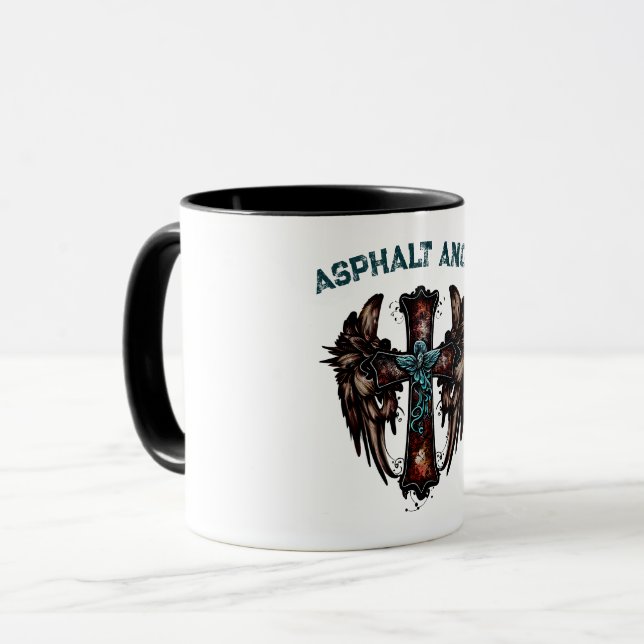 Mug Angel d'asphalte, moto (Devant gauche)