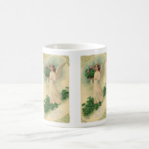 Mug Angel de Pâques Victorien vintage avec fleurs