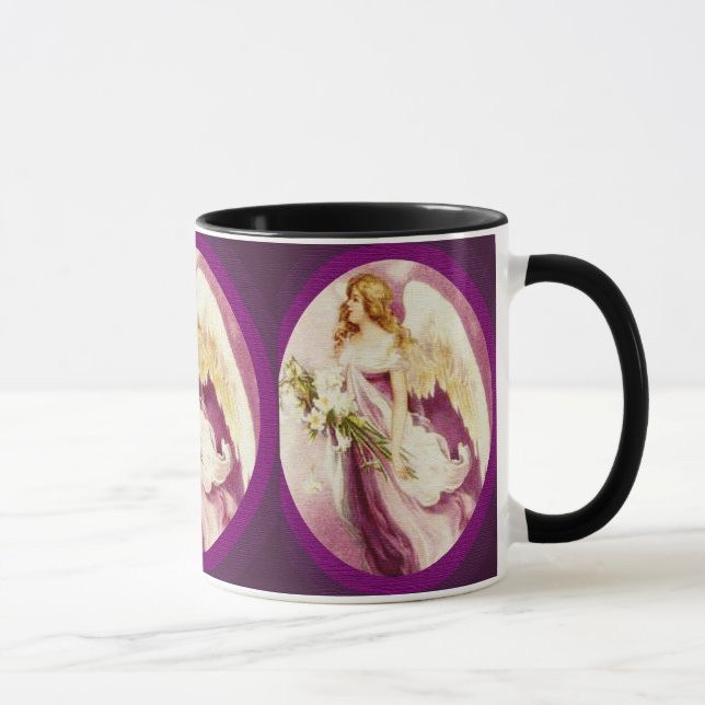 Mug Angel de Pâques vintage Texté (Droite)