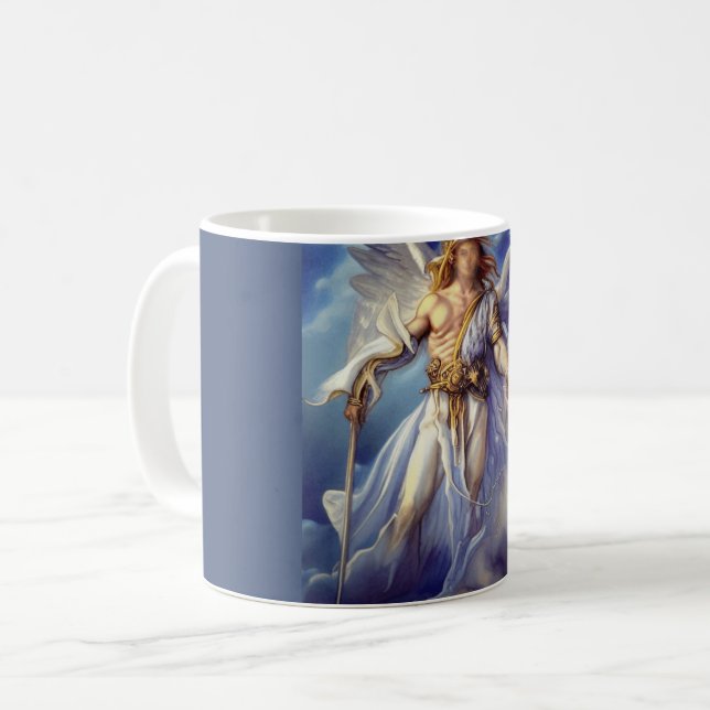 Mug Angel En Bleu Portant Une Épée (Devant gauche)