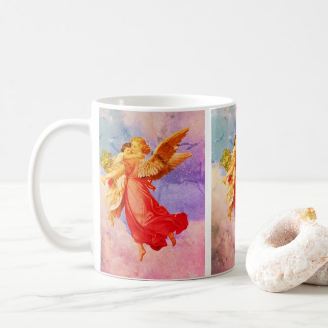 Mug Angel Et Enfant Art Vintage (Avec donut)