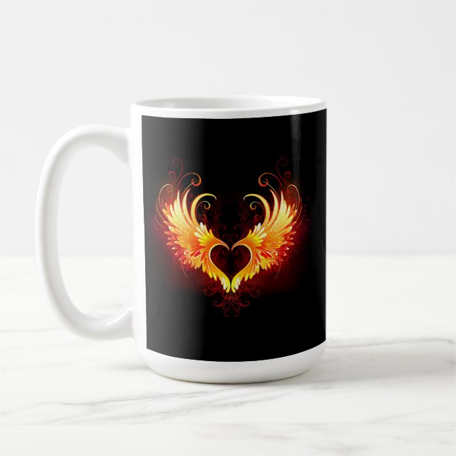 Mug Angel Fire Heart with Wings (Gauche)