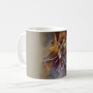 Mug Angel Guerrier De Protection En Aquarelle Lavande