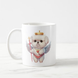 Mug Angel Maltese Chiot, Maltes amoureux de les chiens
