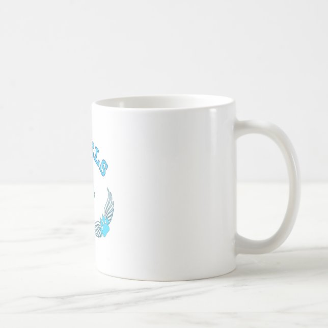 Mug Angel Pis Animaux En Bleu (Droite)