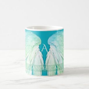 Mug ANGEL WINGS Monogramme Nom Fresh Ombre