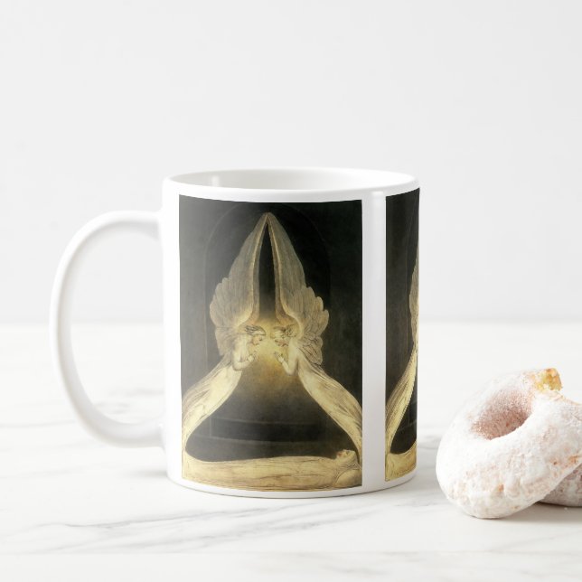 Mug Angels vintages survolant Jésus-Christ (Avec donut)